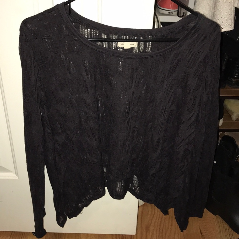Soft Lace Silence + Noise Long Sleeve tip, size S
